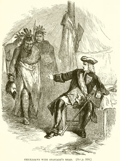 Chickasaws mit Spaniern von English School