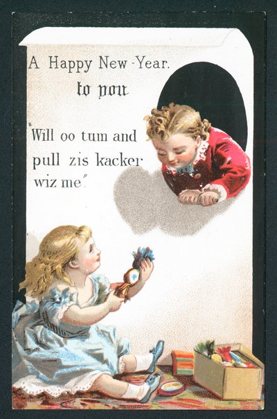 Kinder kurz vor dem Knallbonbonziehen von English School
