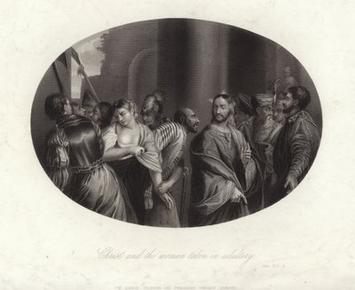 Christus und die Ehebrecherin von English School