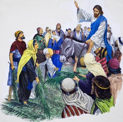 Christus zieht in Jerusalem ein von English School