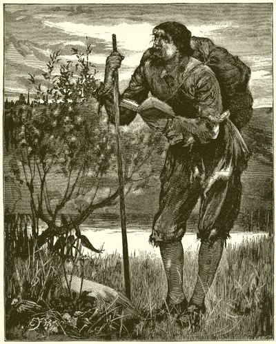 Christus, wie ihn Bunyan in seinem Traum sah. Ich sah einen Mann in Lumpen gekleidet von English School