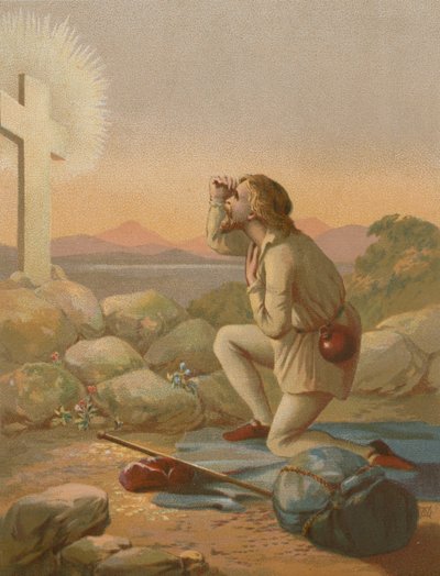 Christian in Sichtweite des Kreuzes von English School