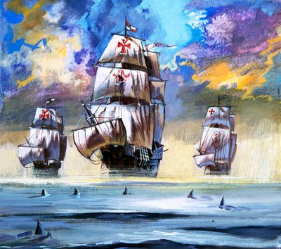 Die Flotte von Christoph Kolumbus von English School