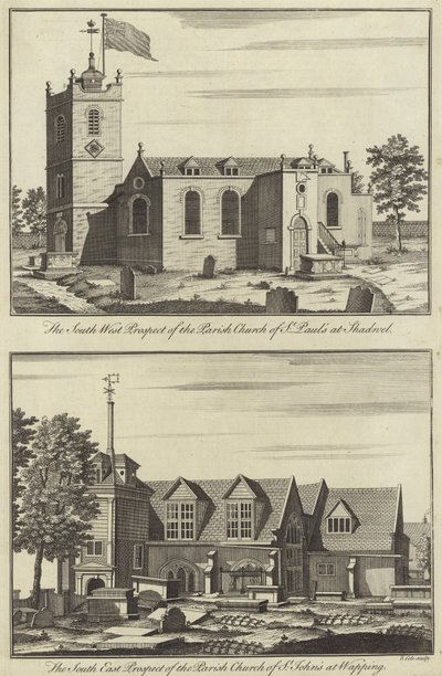 Kirche St. Paul, Shadwell und Kirche St. John, Wapping von English School