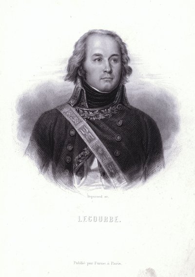 Claude Lecourbe, französischer General während der Französischen Revolutions- und Napoleonischen Kriege (Stich) von English School