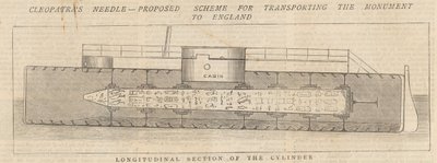 Nadel der Kleopatra: Vorgeschlagenes Schema für den Transport des Denkmals nach England von English School