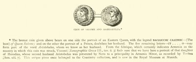 Münze von Salome und Aristobulus von English School