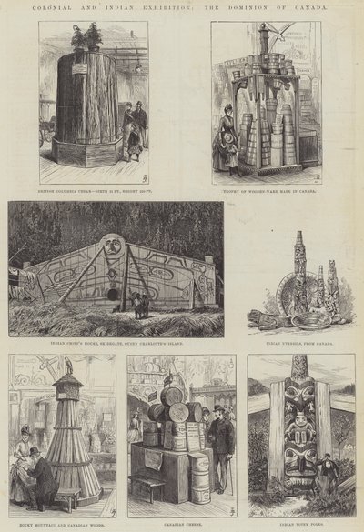 Kolonial- und Indische Ausstellung, das Dominion von Kanada (Gravur) von English School