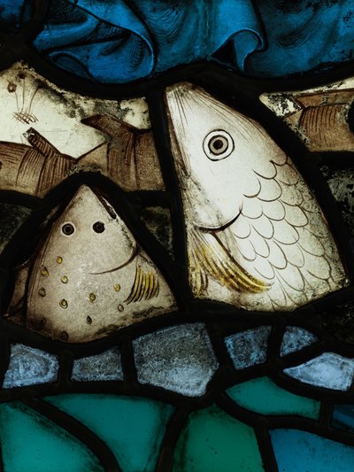Erhaltener Abschnitt aus dem Großen Ostfenster der York Minster: 