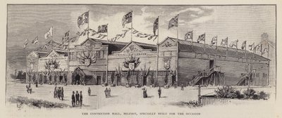 Kongresshalle, Belfast, gebaut für die Ulster Unionist Convention von 1892, abgehalten, um den Widerstand der Ulster Unionisten gegen die irische Selbstverwaltung zu demonstrieren von English School