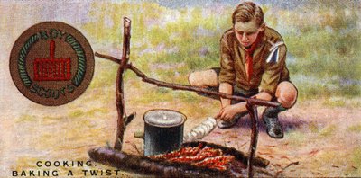 Kochfertigkeitsabzeichen für Pfadfinder - Backen eines Twist, 1929 von English School
