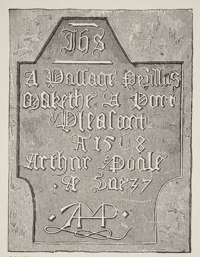Kopie einer Schnitzerei von Arthur Poole an der Wand seiner Gefängniszelle im Tower, 1568 von English School