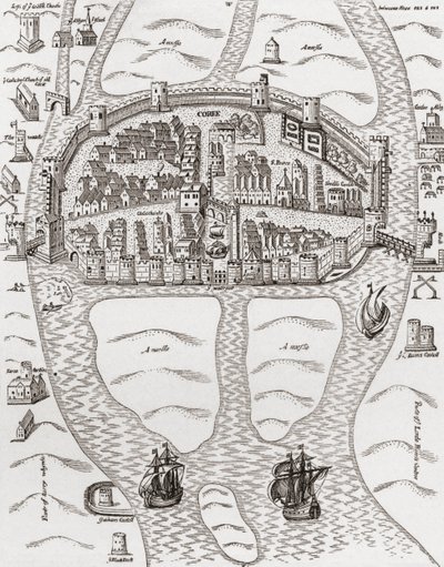 Cork, County Cork, Irland im Jahr 1633, aus 