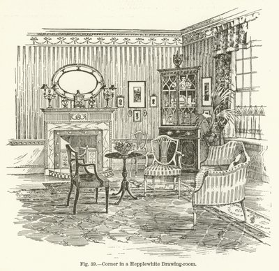 Ecke in einem Hepplewhite-Zimmer von English School
