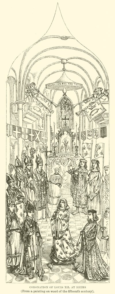 Krönung von Ludwig XII in Reims von English School