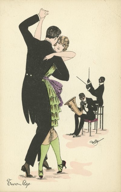 Paar tanzt den Two Step von English School