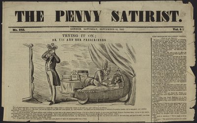Titelblatt von The Penny Satirist von English School