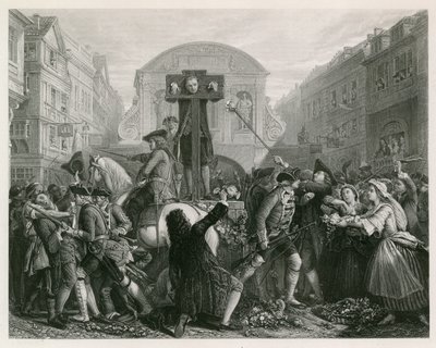 Daniel Defoe im Pranger von English School
