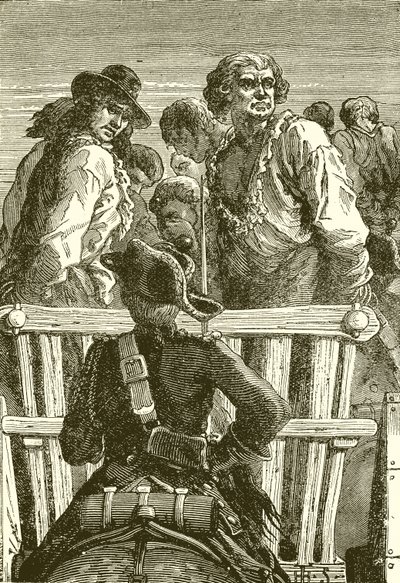 Danton und seine Gefährten auf dem Weg zur Guillotine von English School