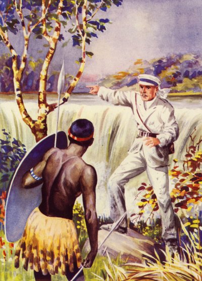 David Livingstone an den Victoriafällen von English School