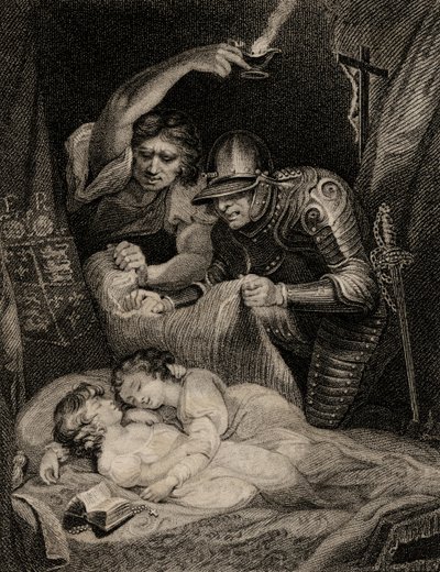 Tod von König Edward V (1470-83) und seinem Bruder Richard (1472-83), Herzog von York von English School