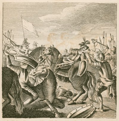Tod von König Harald in der Schlacht von Hastings von English School