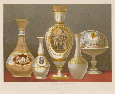 Dekoratives Porzellan von Messrs Battam und Sohn, London von English School