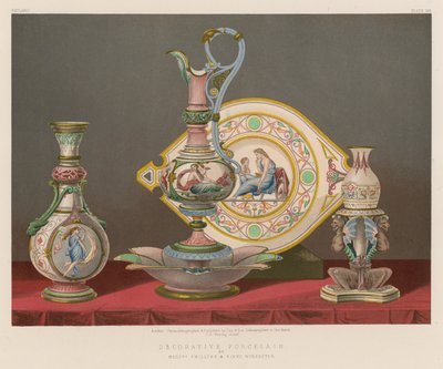 Dekoratives Porzellan von Messrs Phillips und Binns, Worcester von English School