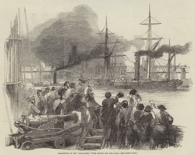 Abfahrt der "Singapore" mit Truppen zum Kap von English School