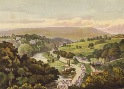 Derbyshire, Matlock, von den Höhen von Abraham von English School