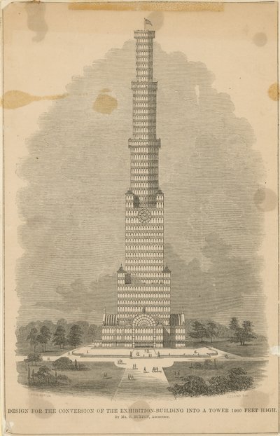 Entwurf von Charles Burton für die Umwandlung des Crystal Palace von English School