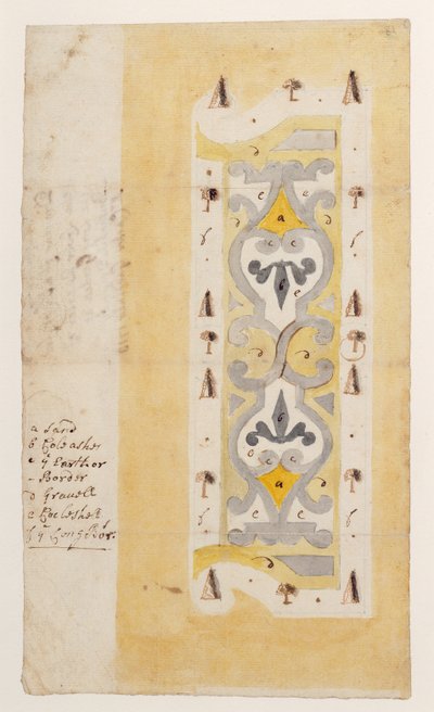 Entwurf für einen Knotengarten, Bush Hill, nahe Edmonton, London, 1713 von English School