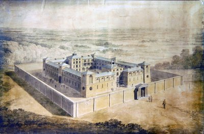 Entwurf für ein neoklassizistisches Gefängnis, ca. 1790 von English School