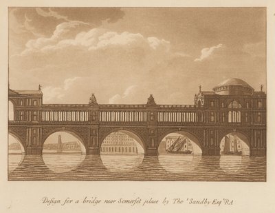 Entwurf für eine Brücke in der Nähe von Somerset Place von English School
