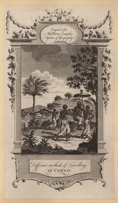 Verschiedene Reisemethoden im Kongo (Stich) von English School