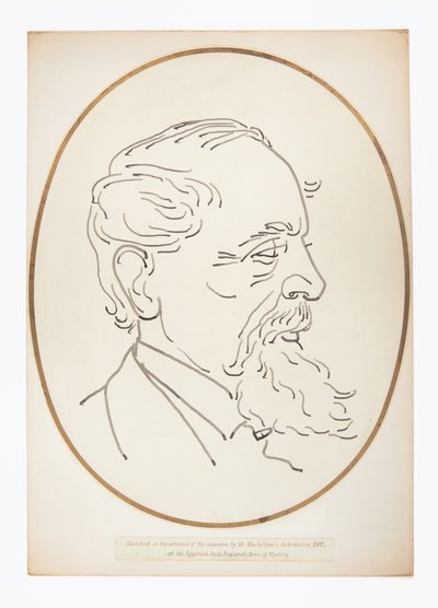 Zeichnung von Charles Dickens durch Mr. Maskelyne