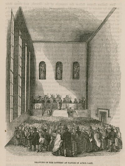 Ziehung der Lotterie in Neapel im letzten April von English School