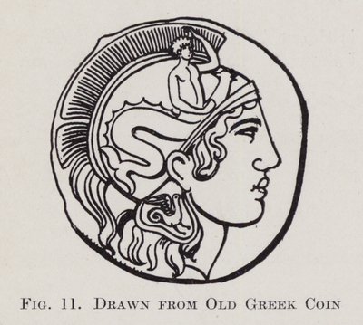 Gezeichnet von alter griechischer Münze (Lithografie) von English School