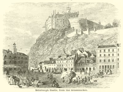 Edinburgh Castle, vom Grassmarket von English School
