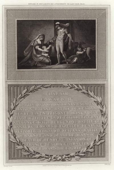 Eduard IV erklärt seine Zuneigung zu Lady Eliz Gray von English School