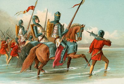 Edward, der Schwarze Prinz, überquert die Somme von English School
