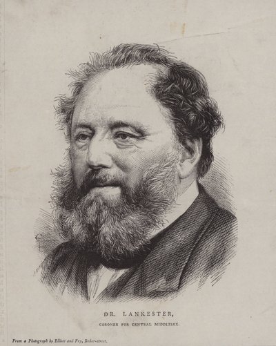 Edwin Lankester, englischer Chirurg und Naturforscher und Gerichtsmediziner für Zentral-Middlesex von English School