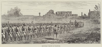 Ägyptische Truppen in Karnak (Stich) von English School
