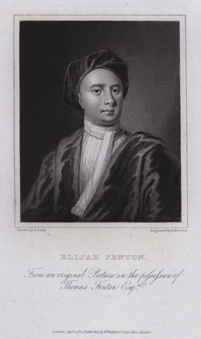 Elijah Fenton, englischer Dichter, Biograf und Übersetzer von English School