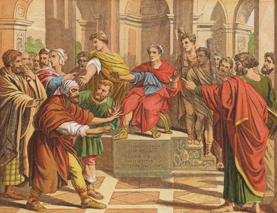 Elymas der Zauberer mit Blindheit geschlagen von English School