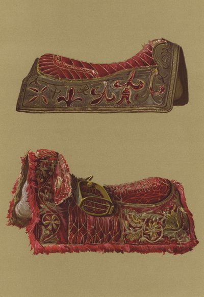 Bestickte Samtsättel von Prinz Rupert und König Karl I. von English School