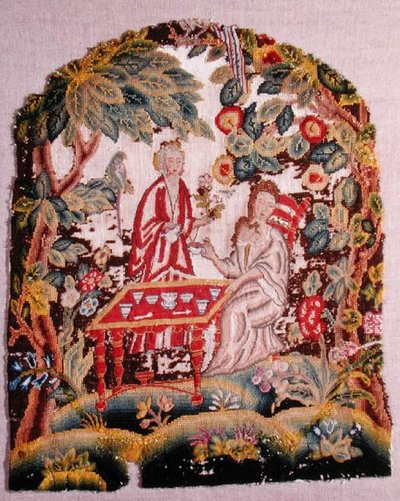 Bestickter Stuhl, ca. 1700 von English School