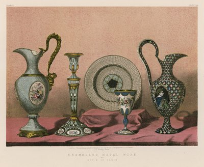 Emaille-Metallarbeiten von Dotin, Paris von English School