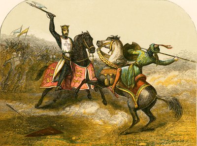 Begegnung zwischen Richard I. und Saladin von English School