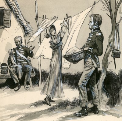 Englische Soldaten hatten den Ruf, freundlich zu sein von English School